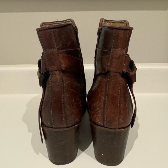 Frye Heeled Cognac Heeled Ankle Boots (US 8) - Picture 3 of 5